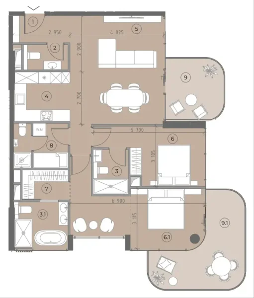 2.0 bedrooms apartments - House of WELL 1 and 2