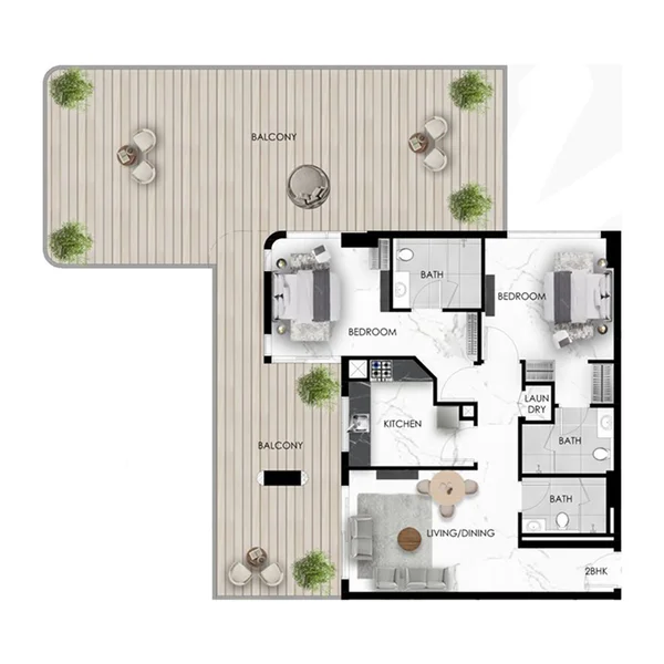 2,5 bedroom Apartments - The Eighty Three