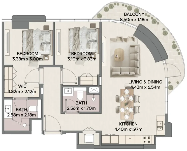 2.0 bedrooms apartments - Mirasol II
