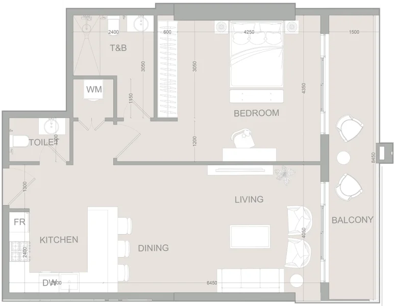 1.0 bedroom apartments - AUREL1A Residence
