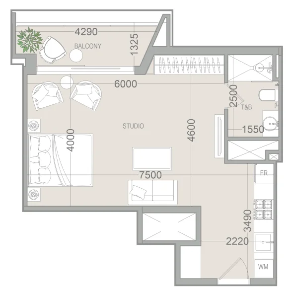 0.0 bedroom apartments - EVERGR1N House 4