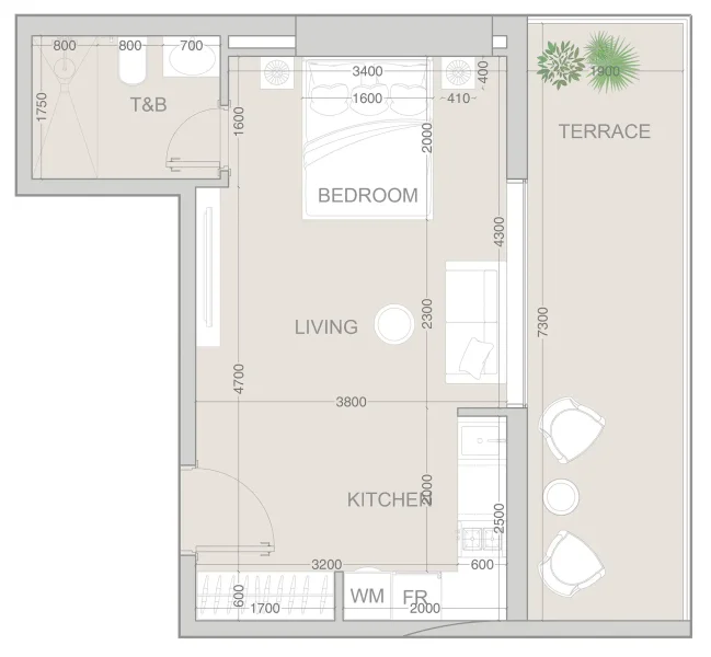0.0 bedroom apartments - V1VID Tower