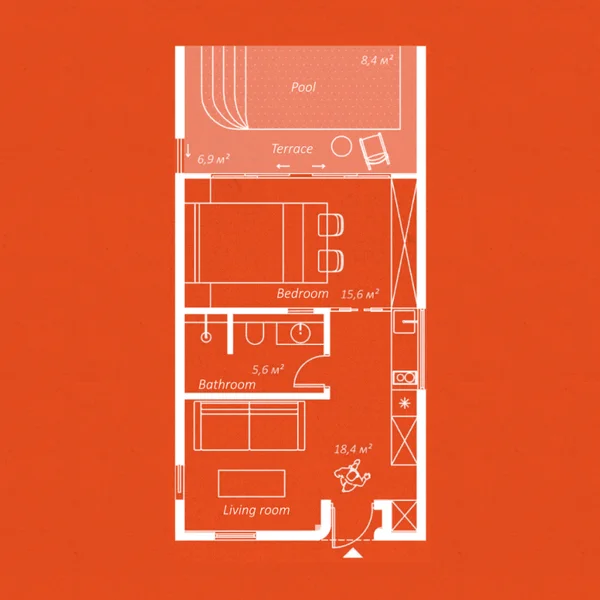 1 bedroom Villa - "Hey, Yolo"