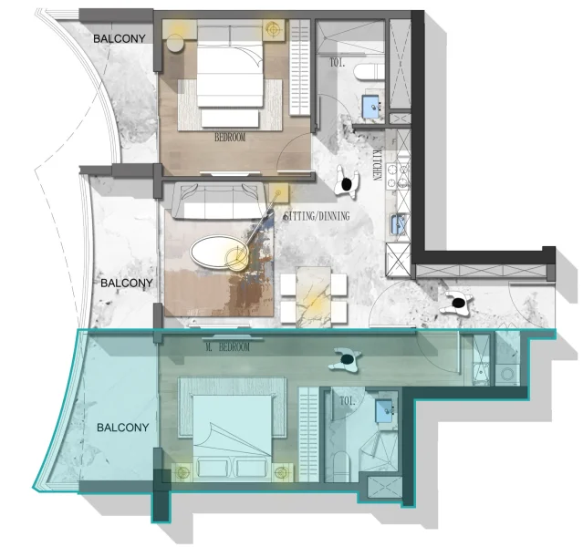 2.0 bedrooms apartments - Stamn Nautis Residences