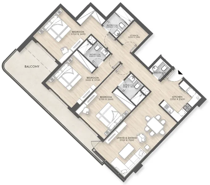 3.0 bedrooms apartments - Capital Horizon Terraces