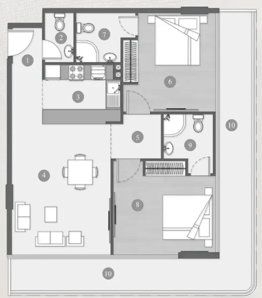 2.0 bedrooms apartments - Elevia Residences 
