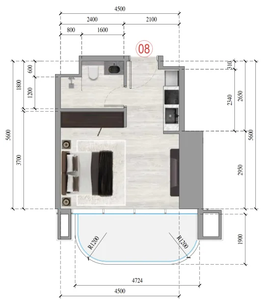0.0 bedroom apartments - Ananda Residences