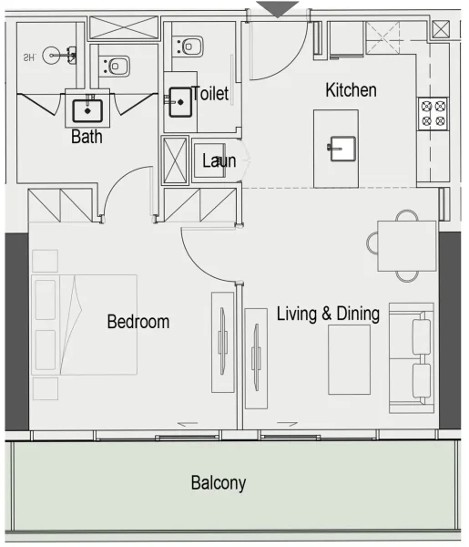 1.0 bedroom apartments - Sierra by Iman