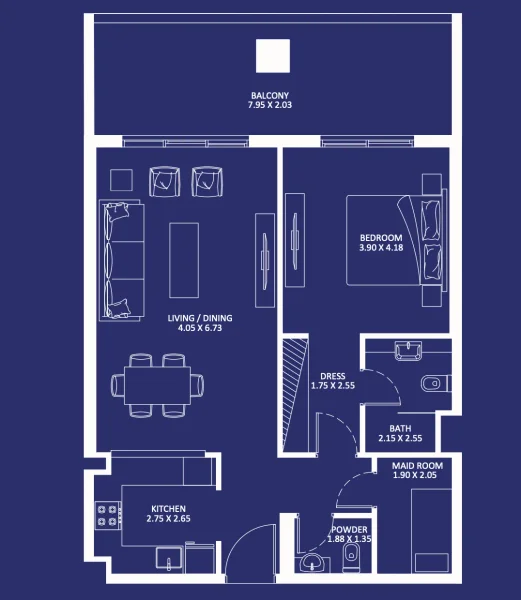 1.0 bedroom apartments - Eleganz