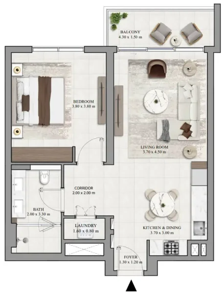 1.0 bedroom apartments - Vista Ridge