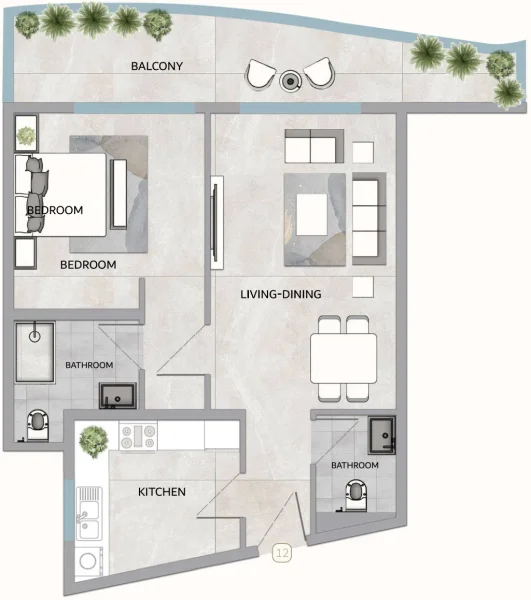 1.0 bedroom apartments - One 678 Residences