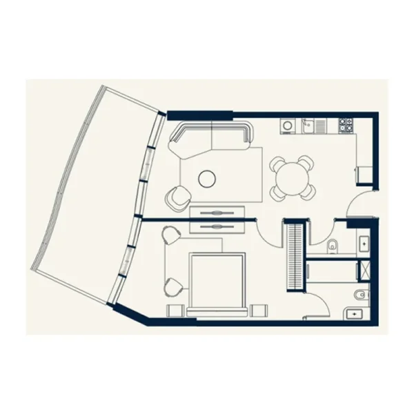 1.0 bedroom apartments - Trussardi Residences Phase Two
