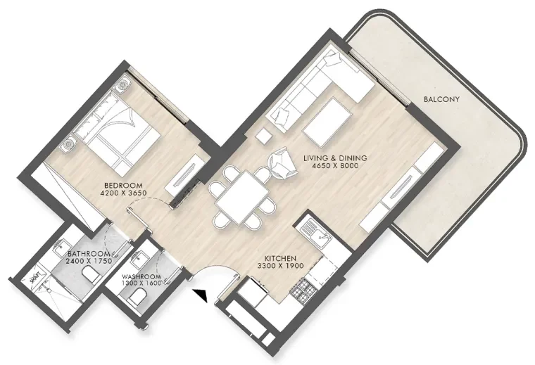 1.0 bedroom apartments - Capital Horizon Terraces