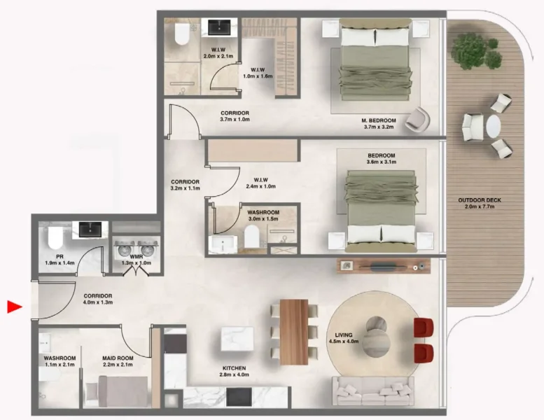 2.0 bedrooms apartments - The Tides