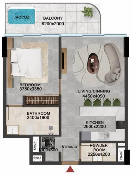 1.0 bedroom apartments - Vivanti Residences by Meteora