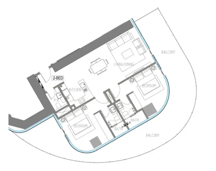 2.0 bedrooms apartments - Damac Casa