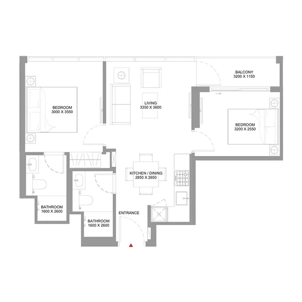 2 bedroom Apartments -  Canalside Marina Residences