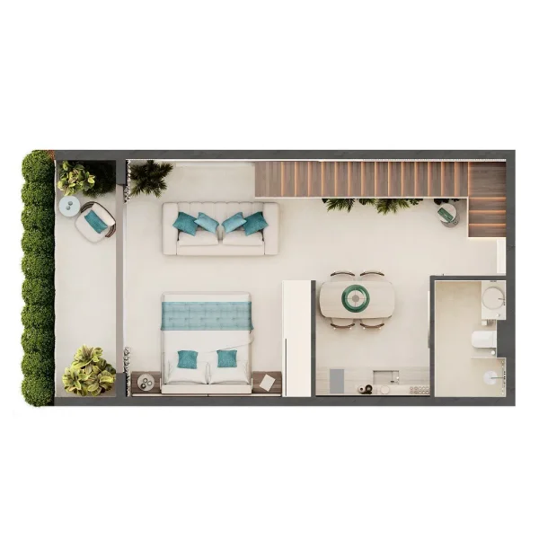 1.0 bedroom apartments - Pandawa Dream