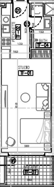 0.0 bedroom apartments - Laya Courtyard