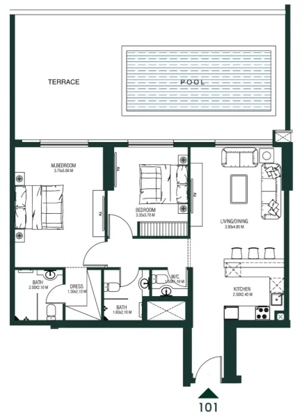 2.0 bedrooms apartments - Haven Views 1