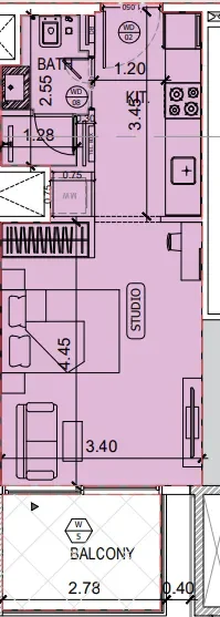 0.0 bedroom apartments - Binghatti Amberhall