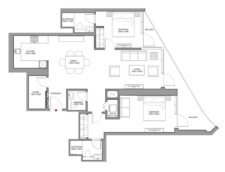 2.0 bedrooms apartments - Skyvue Spectra