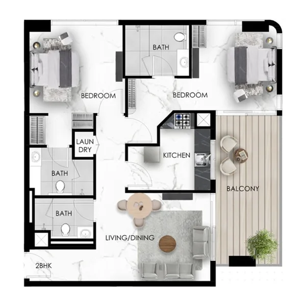 2 bedroom Apartments - The Eighty Three