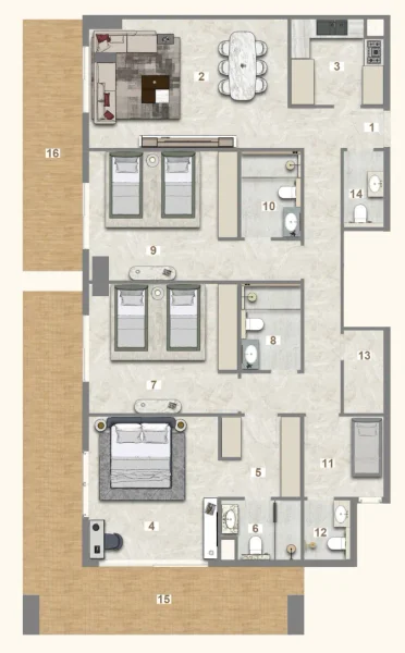3.0 bedrooms apartments - Avenue Residence 7