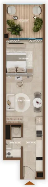 0.0 bedroom apartments - Sky Hills Astra