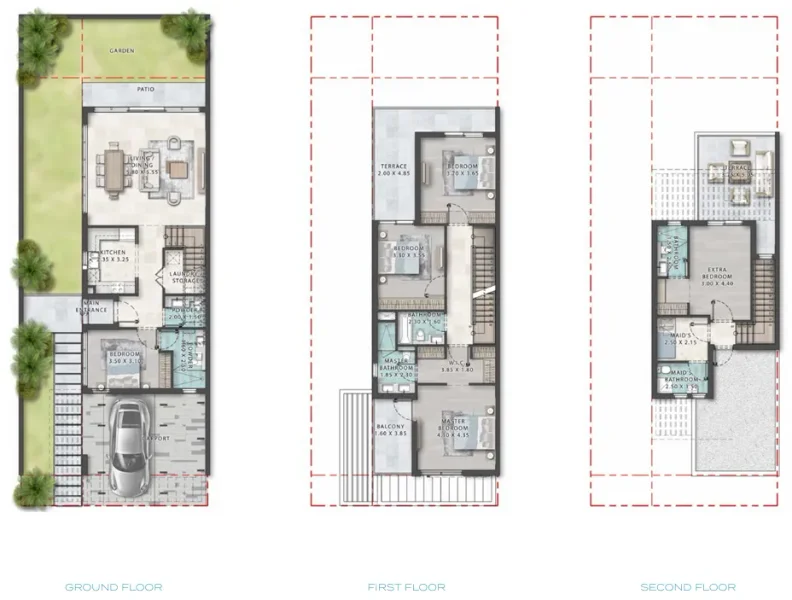 5.0 bedrooms townhouse - Damac Islands Phase 1 and 2