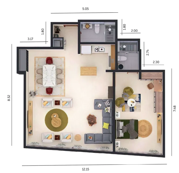 1.0 bedroom apartments - Zenith J1