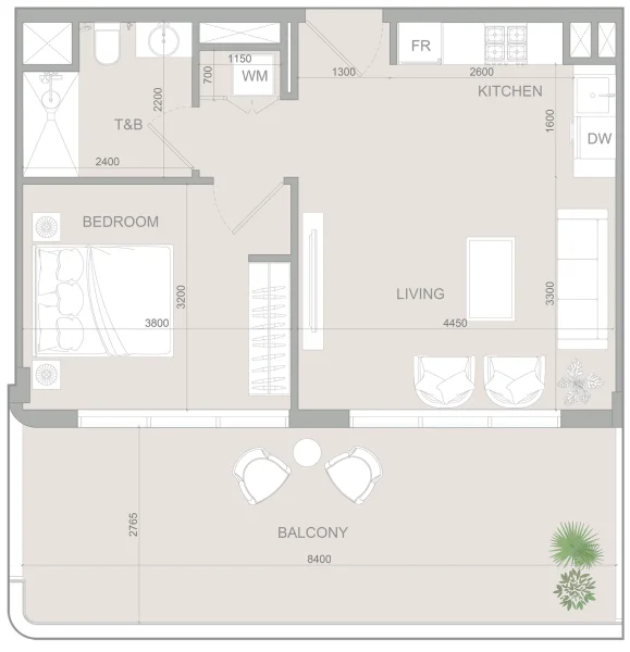 1.0 bedroom apartments - S1LV1ANA Park
