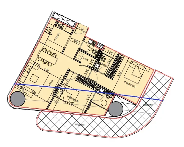 2.0 bedrooms apartments - Binghatti Hillviews