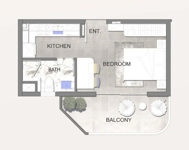 0.0 bedroom apartments - Listone Residence