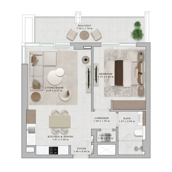 1.0 bedroom apartments - Rosehill