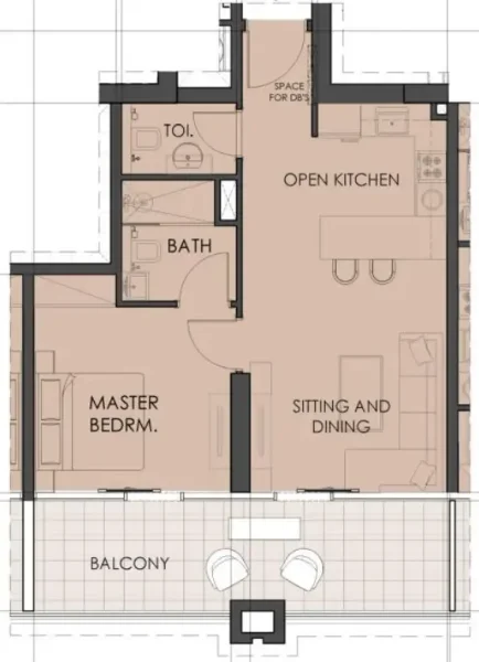 1.0 bedroom apartments - Living Legends Phase 5