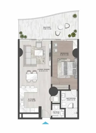 1.0 bedroom apartments - Damac Casa