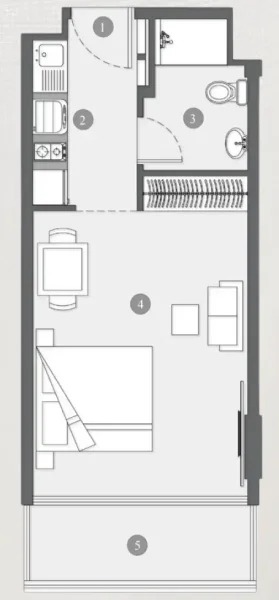 0.0 bedroom apartments - Elevia Residences 