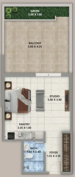 0.0 bedroom apartments - Linden Residences