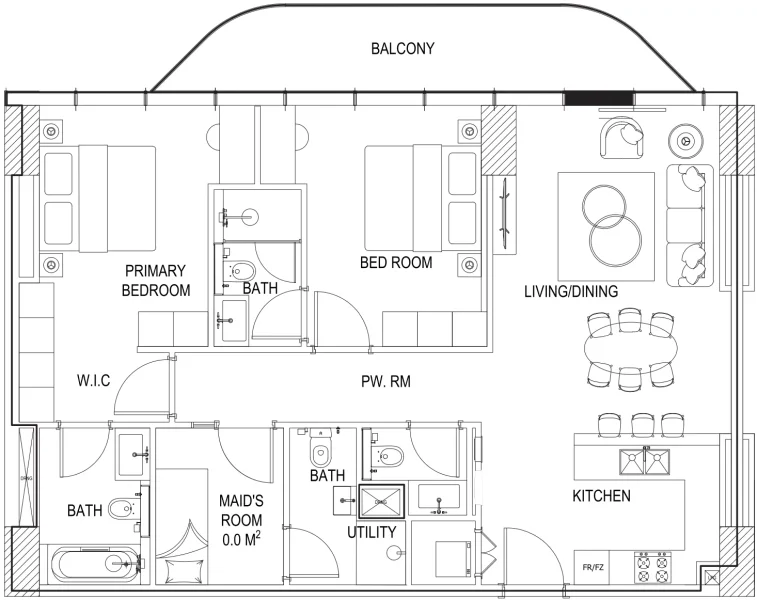 2.0 bedrooms apartments - Parkway by Prestige One
