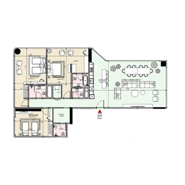 3.0 bedrooms apartments - Edgewater Residences 1, 2 and 3