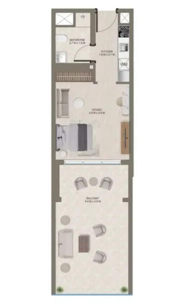 0.0 bedroom apartments - The Corner