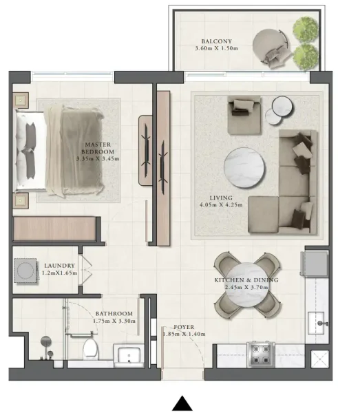 1.0 bedroom apartments - Golf Grand