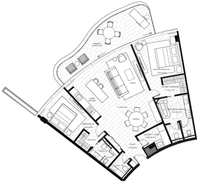 2.0 bedrooms apartments - The Alba Residences by Omniyat
