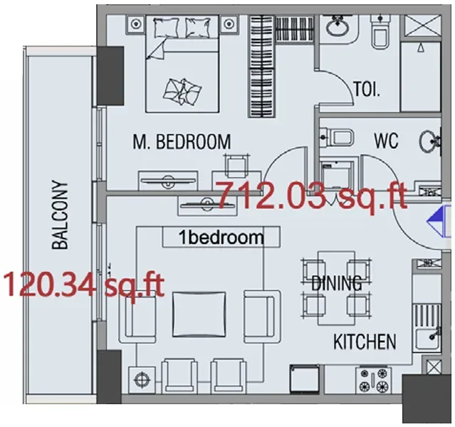 1.0 bedroom apartments - Forest City