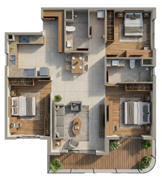 3.0 bedrooms apartments - Dreamlife Residences
