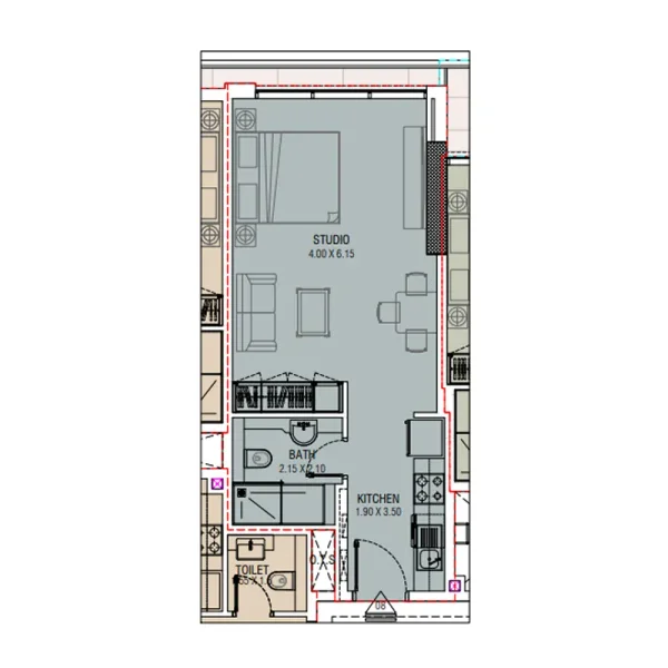 0.0 bedroom apartments - Al Waleed W.S 1