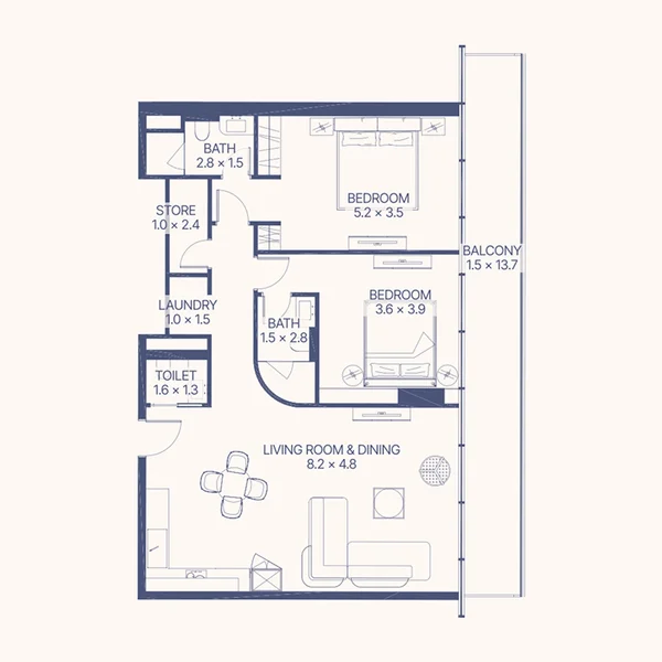 2 bedroom Apartments -  Gianfranco Ferre Residences