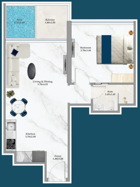 0.0 bedroom apartments - Timez