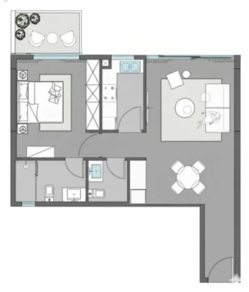 1.0 bedroom apartments - Dreamlife Residences